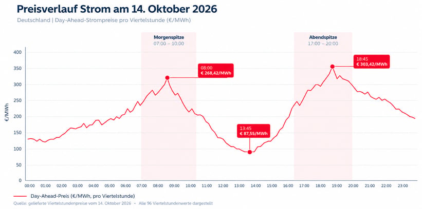 Strompreisverlauf Deutschland 2026
